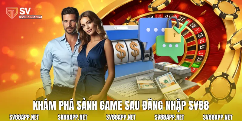 Khám phá sảnh game sau đăng nhập SV88
